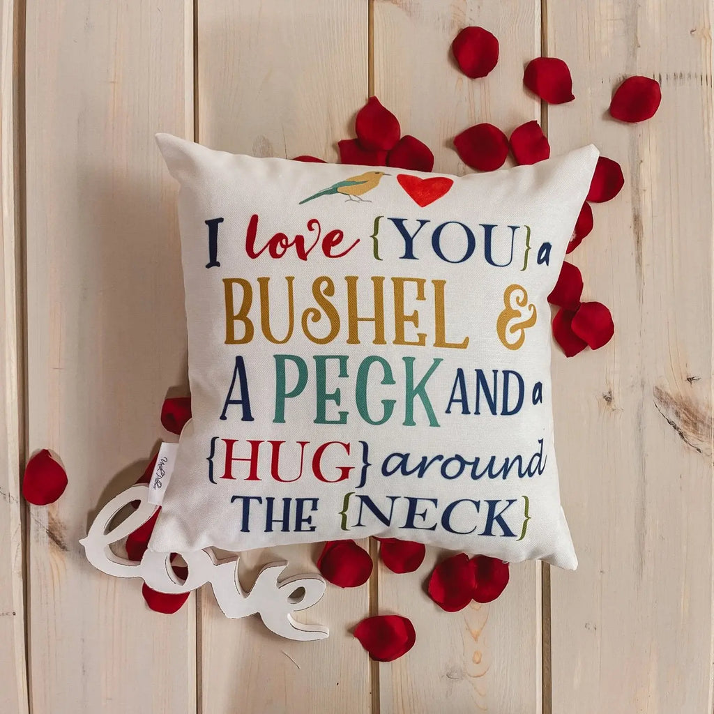 Bushel and a Peck | Pillow Cover | Home Decor | Throw Pillow | Grandmother Gift | Mom Gift | Personalized Gift | Gift for Mom | Room Decor UniikPillows