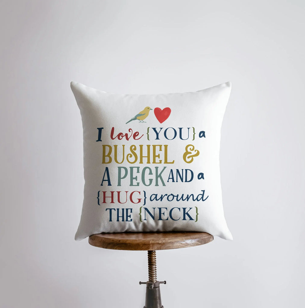 Bushel and a Peck | Pillow Cover | Home Decor | Throw Pillow | Grandmother Gift | Mom Gift | Personalized Gift | Gift for Mom | Room Decor UniikPillows
