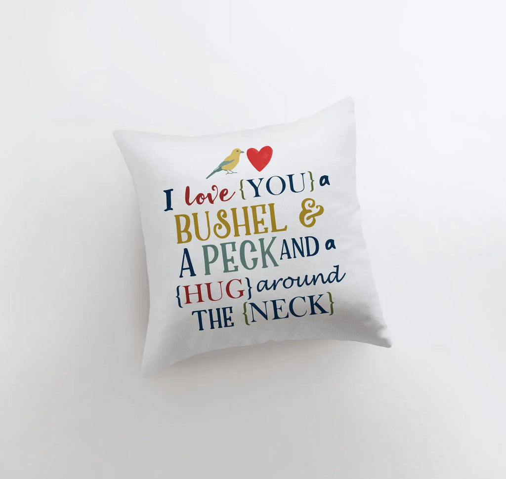 Bushel and a Peck | Pillow Cover | Home Decor | Throw Pillow | Grandmother Gift | Mom Gift | Personalized Gift | Gift for Mom | Room Decor UniikPillows