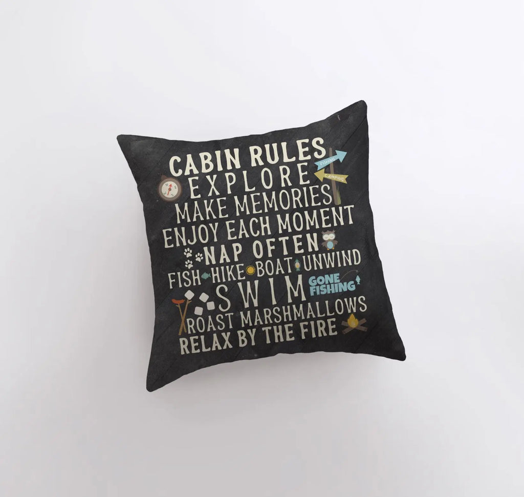 Cabin Life | Pillow Cover | Home Decor | Cabin Decor Idea | Cabin Pillow | Farmhouse Decor | Throw Pillows | Black Throw Pillow | Room Decor UniikPillows