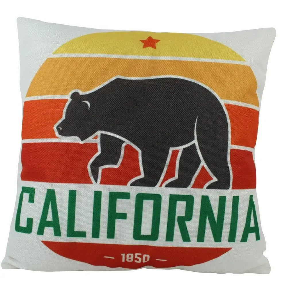 California Bear | California | Pillow Cover | Throw Pillow | Black Bear | Unique Friend Gift | Happy Camper | Modern Home Decor | Room Decor UniikPillows