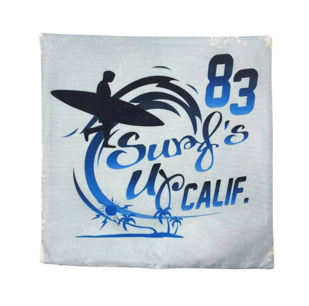 California Surf's Up 83 | Pillow Cover | Southern California Surfing | Throw Pillow | Camper Gifts | Camper Decor | Gift Ideas | Surfing UniikPillows
