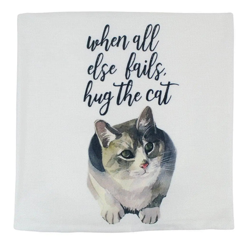 Cat |  Hug the Cat | Cat Pillow | Cute Cat | Cat Gifts | Cat Decor | Cat Photo | Gifts for Cat Lovers | Accent pillow | Throw Pillow Covers UniikPillows