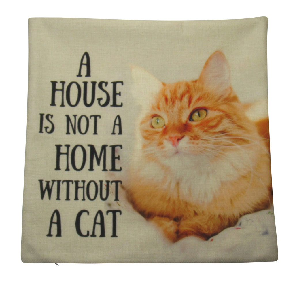Cat |  Not a home without a Cat | Cute Cat | Cat Gifts | Cat Decor | Cat Photo | Gifts for Cat Lovers | Accent pillow | Throw Pillow Covers UniikPillows