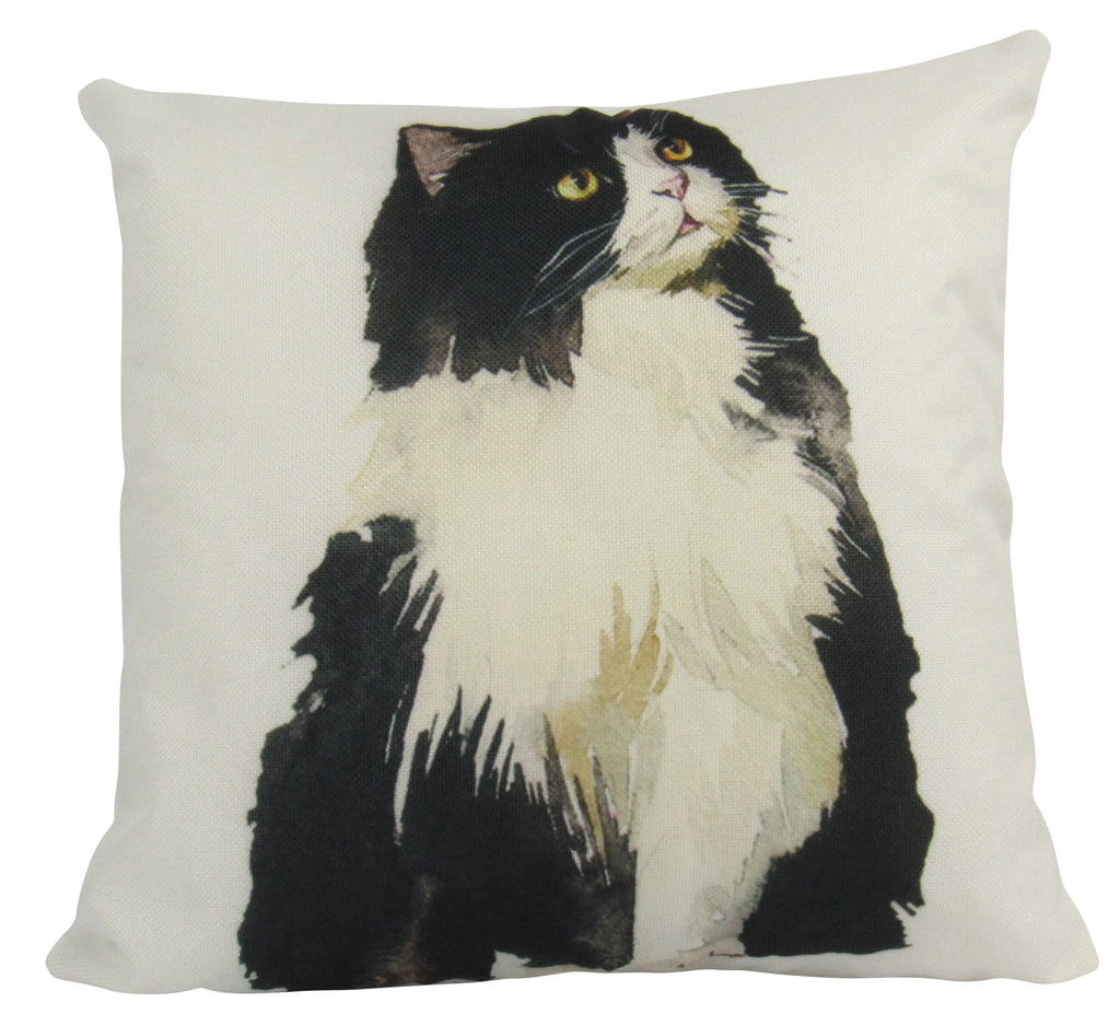 Cat | Black and White | Cat Pillow | Cute Cat | Cat Gifts | Cat Decor | Cat Photo | Gifts for Cat Lovers | Room Pillow | Throw Pillow Covers UniikPillows