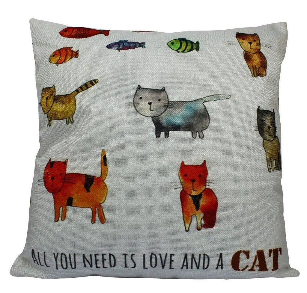 Cats | Pattern | Pillow Cover | Cat Lover Gifts | Throw Pillow | Home Decor | Gift for Her | Cat Print | Cat Pillow | Cat Decor | Room Decor UniikPillows