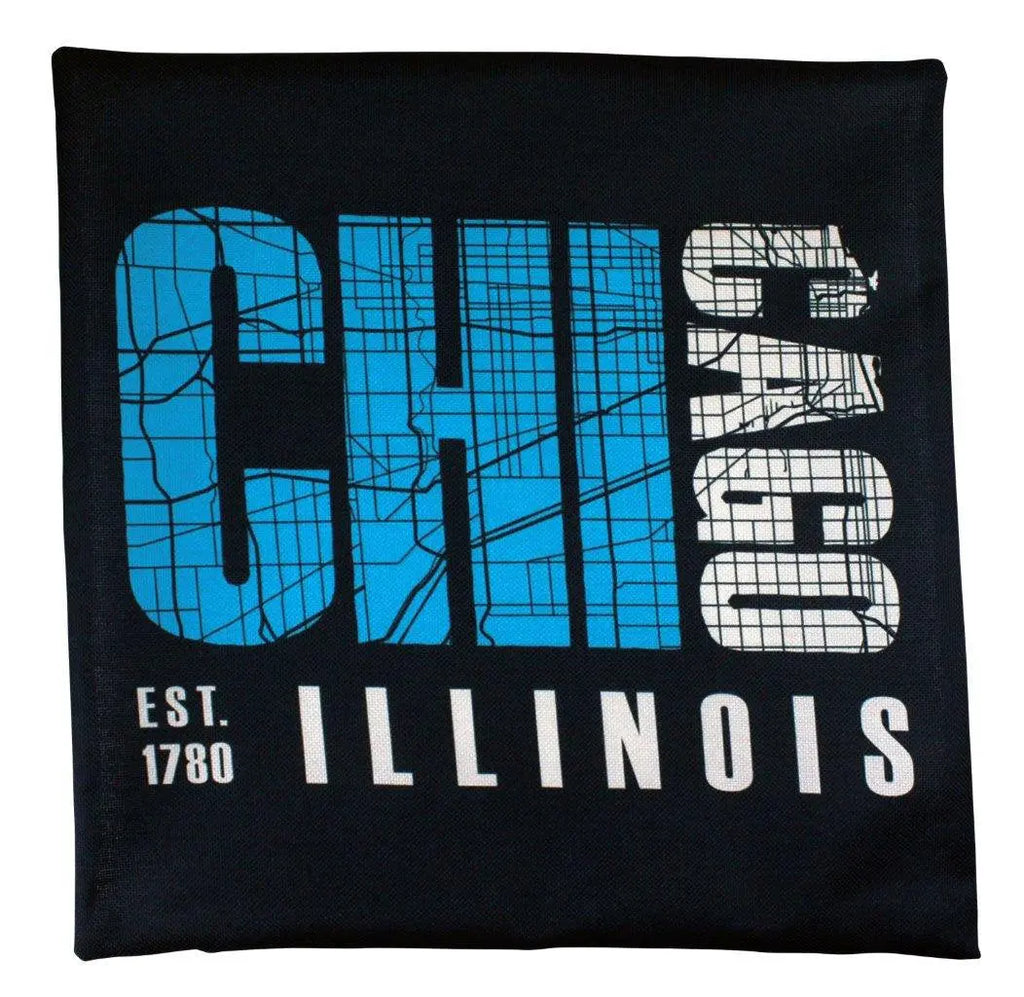 Chicago Map | Chicago Illinois | Travel Gift | Pillow Cover | Throw Pillow | Room  Decor | Bedroom Decor | Chicago Gift Idea | Mom Gift UniikPillows