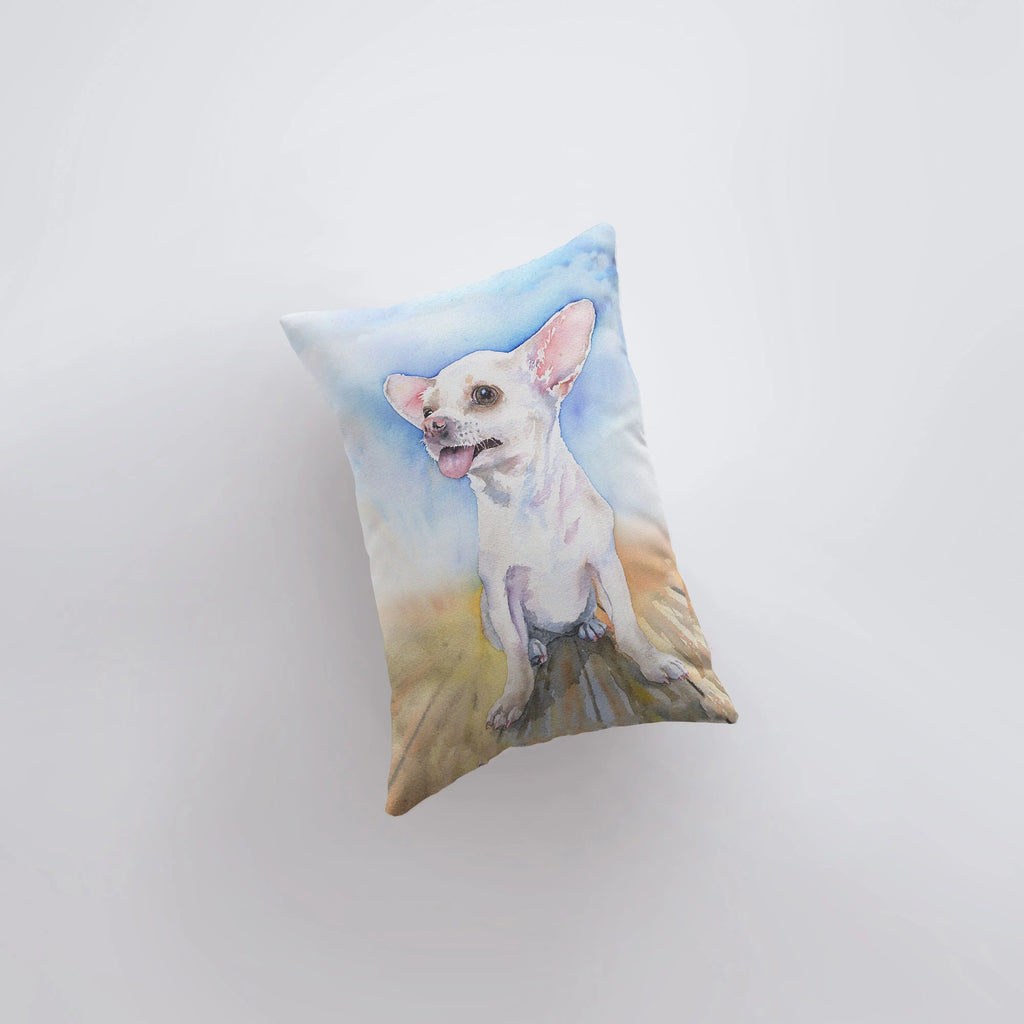 Chihuahua | Watercolor Chihuahua | 12x18 | Pillow Cover | Chihuahua Mom | Dog Lover Gift | Dog Gift | Dog Mom | Bedroom Decor | Throw Pillow UniikPillows