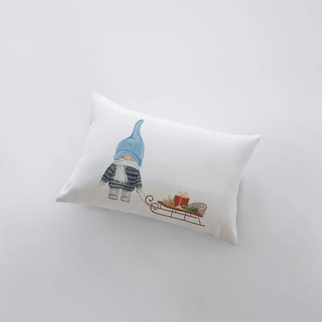 Christmas Gnome Blue  | 18x12 |  Christmas Throw Pillow | Merry Christmas | Throw Pillow | Home Décor | Christmas Décor | Christmas Gift UniikPillows