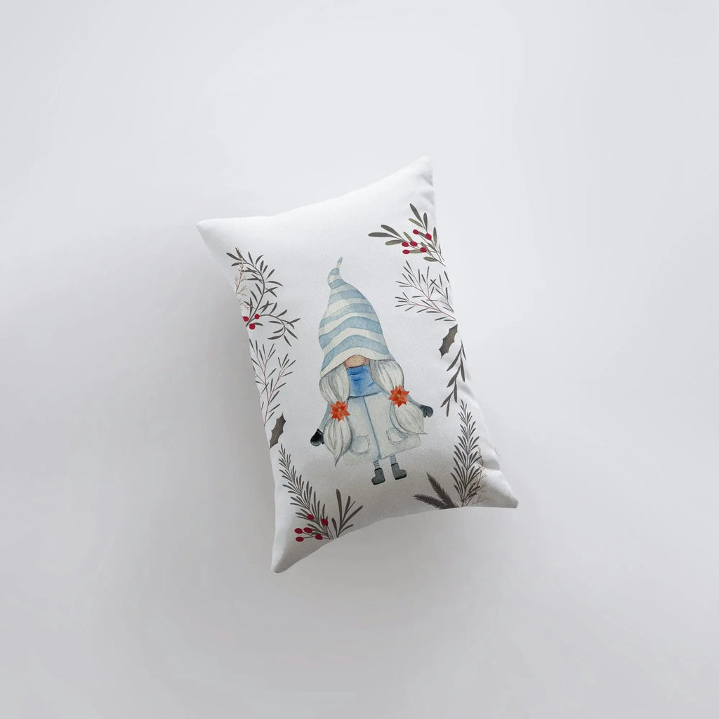 Christmas Gnome Blue Stripes | 12x18 | Christmas Throw Pillow | Merry Christmas | Home Décor | Christmas Décor | Christmas Gift UniikPillows