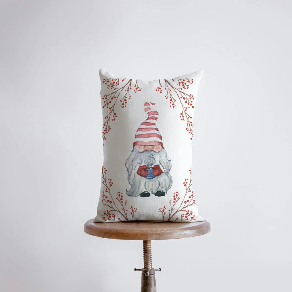 Christmas Gnome Red Stripes | 12x18 | Christmas Throw Pillow | Merry Christmas | Home Décor | Christmas Décor | Christmas Gift UniikPillows