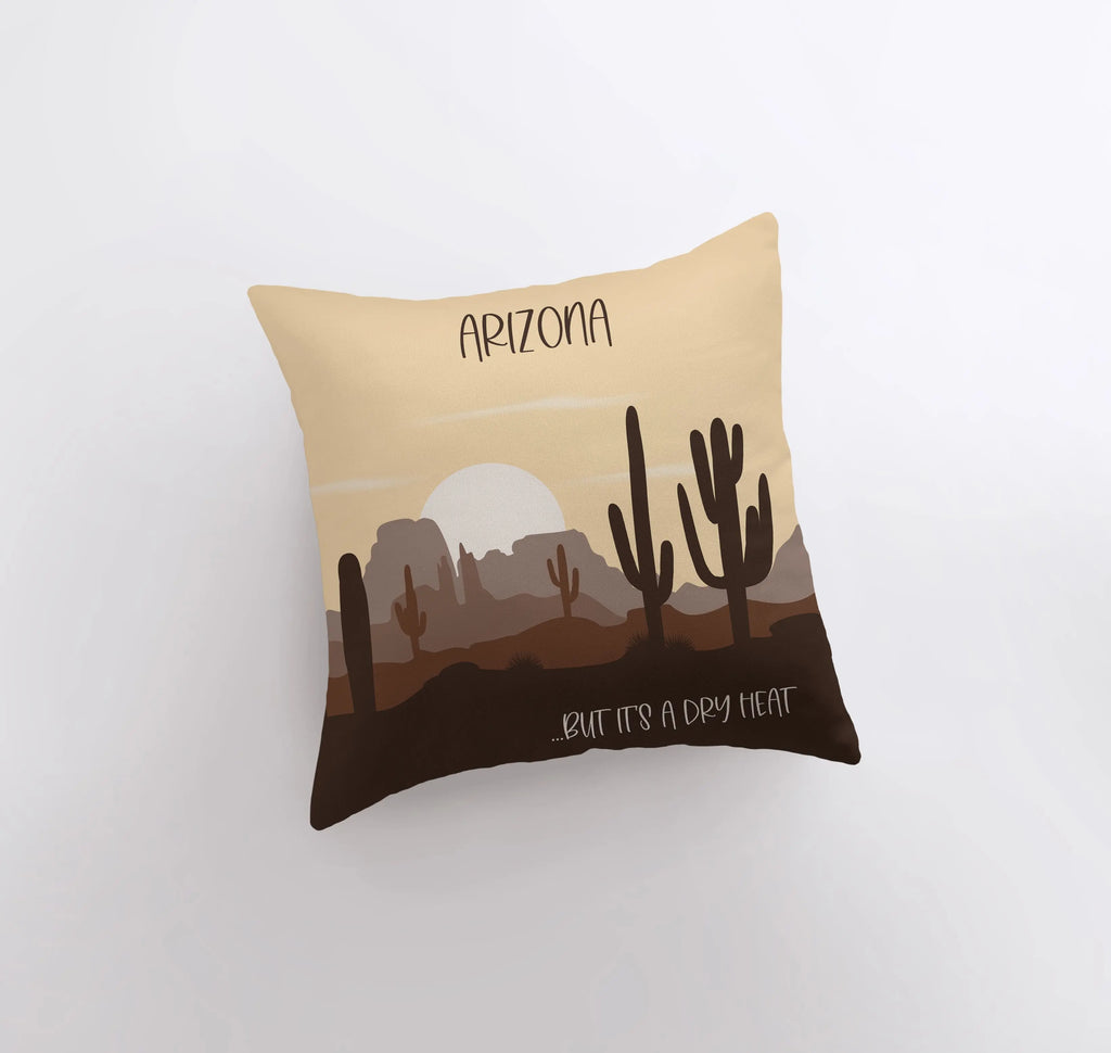 Desert Art | Desert Plant | Arizona Sunset | Desert Cactus | Arizona Gifts | Arizona Art | Desert Painting | Saguaro Cactus | Home Decor - UniikPillows