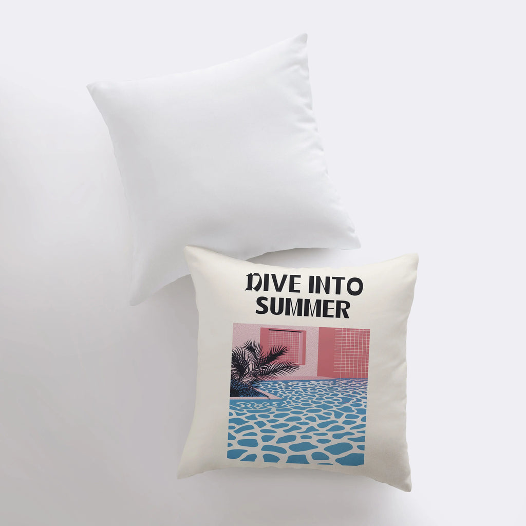 Dive Into Summer | Swimming Pool | Abstract Modern | Throw Pillow | Summer | Home Decor | Gift for Her | Pillow Cover | Travel Gift - UniikPillows