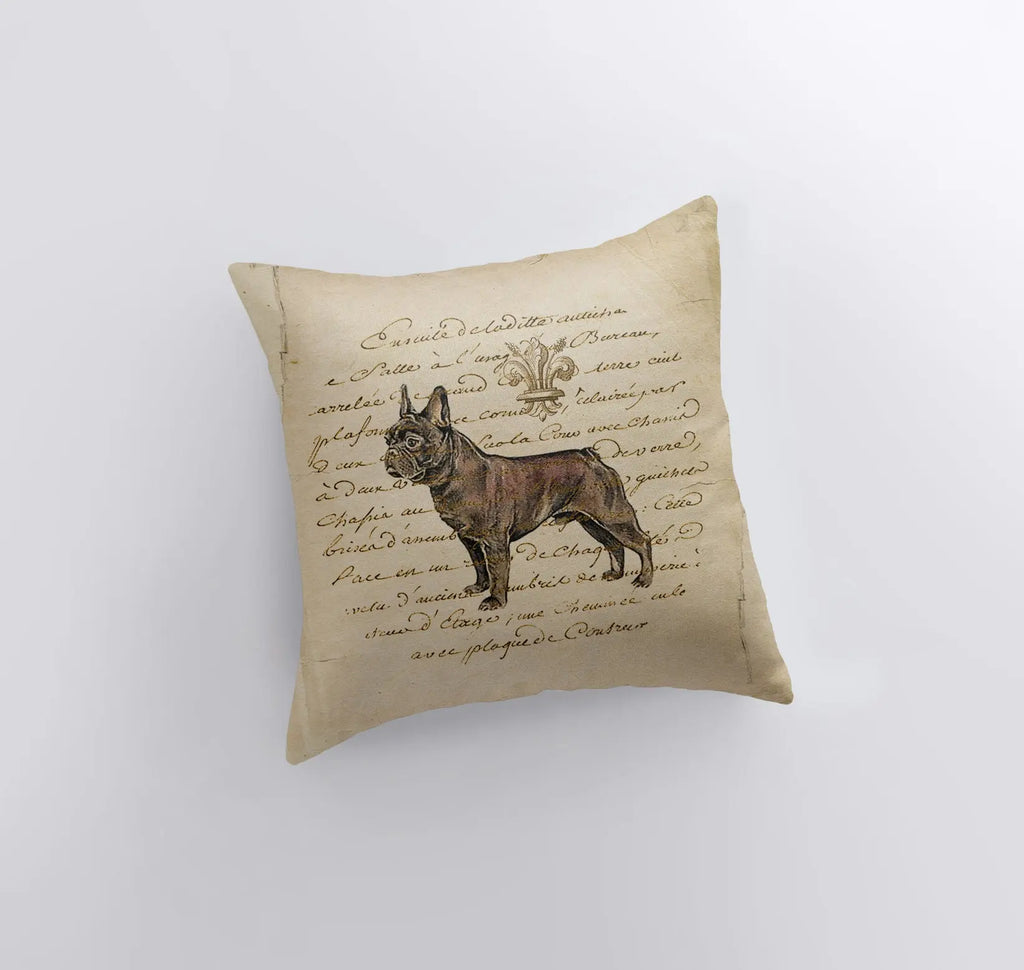 Dog | French Bull Dog | Beige | Throw Pillows | Bull Dog Pillow | Bulldog Pillow Case | Primitive Pillow | Dog Mom Gift | Dog Lover Gift UniikPillows