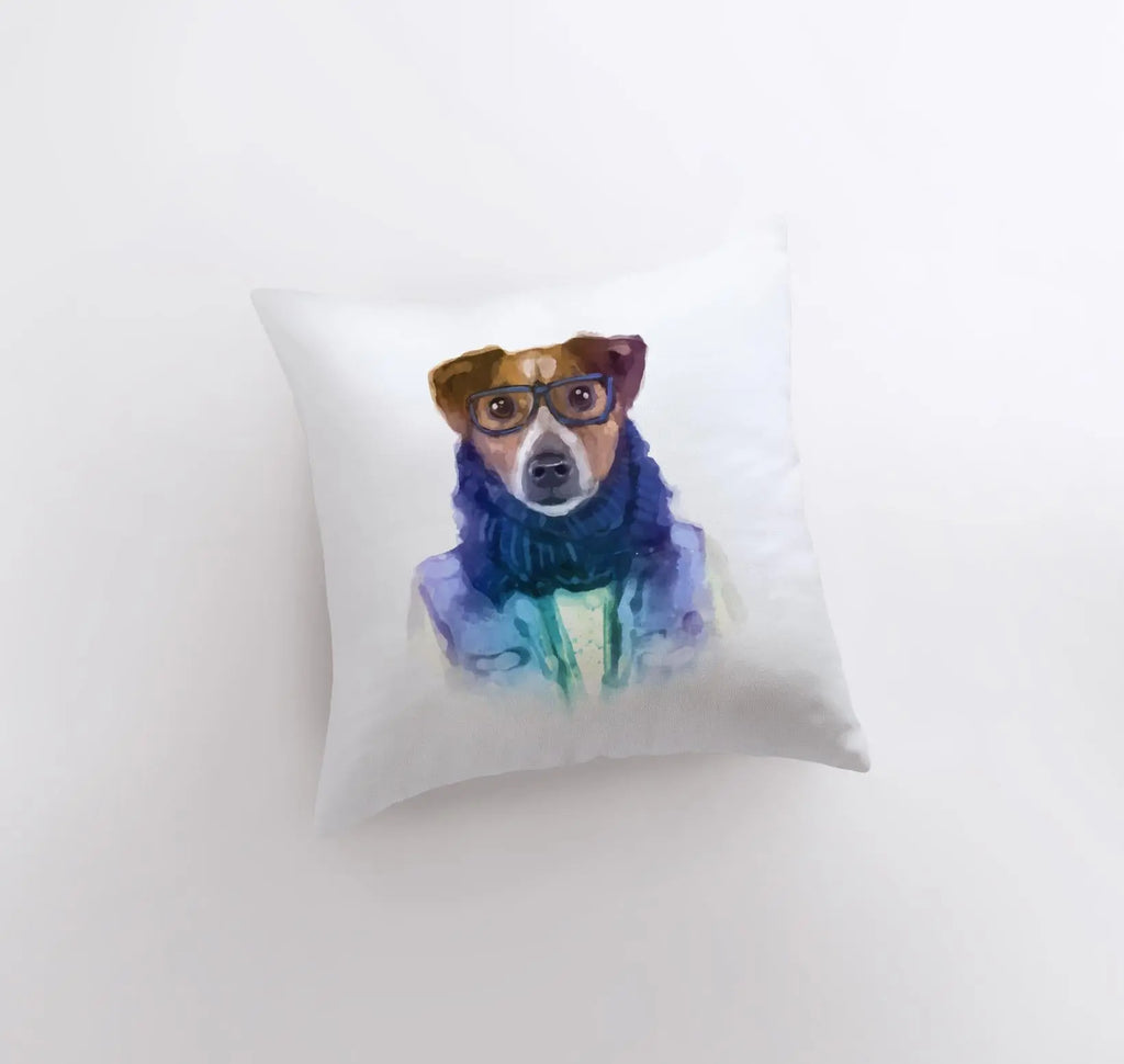 Dog | Hipster | Pillow Cover | Dog Pillow | Throw Pillow | Home Decor | Dog Pillow Case | Dog Mom Gift | Dog Lover Gift | Room Decor UniikPillows