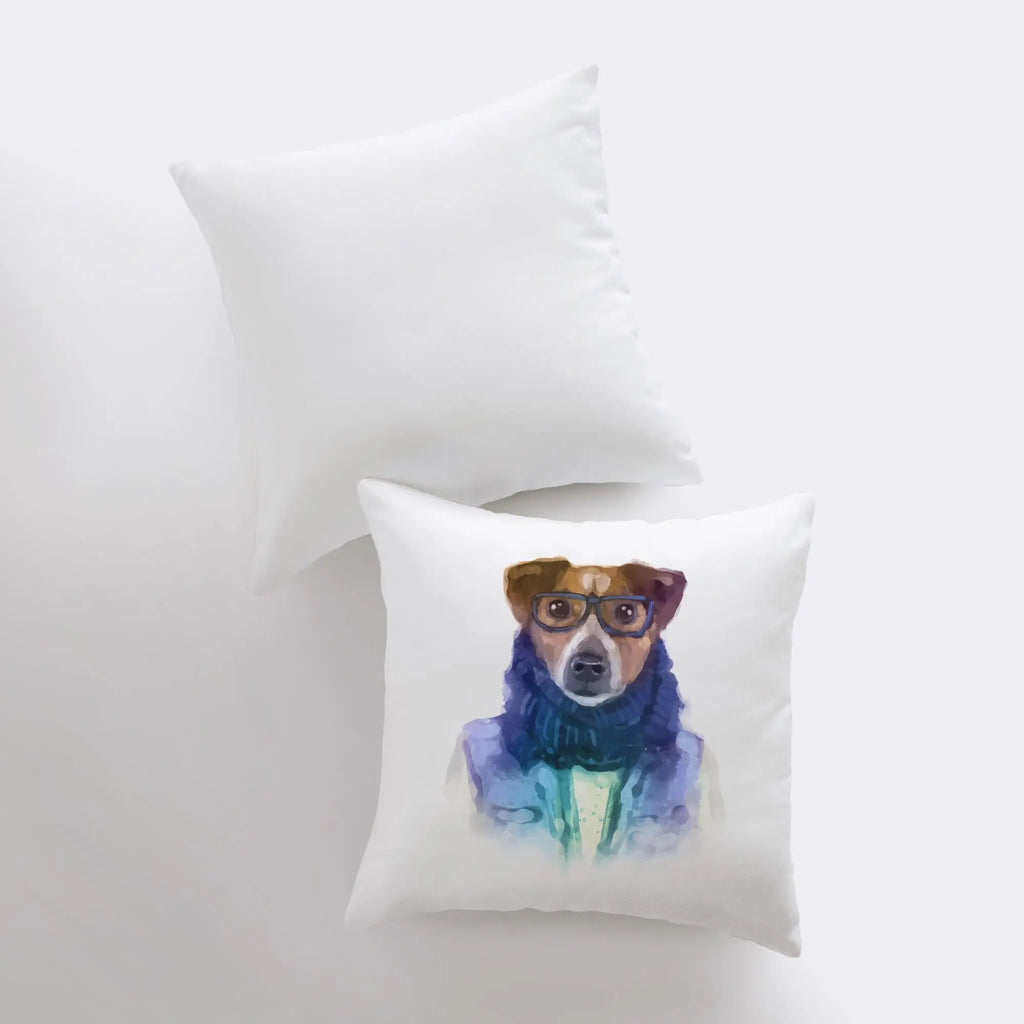 Dog | Hipster | Pillow Cover | Dog Pillow | Throw Pillow | Home Decor | Dog Pillow Case | Dog Mom Gift | Dog Lover Gift | Room Decor UniikPillows
