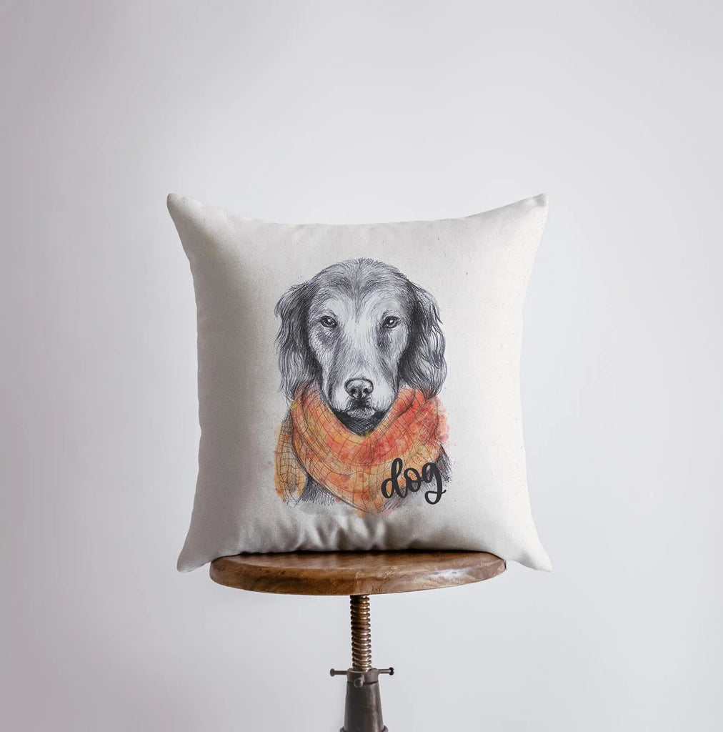 Dog | Pencil Sketch Dog | Pillow Cover | Gift for Dog Lover | Throw Pillow | Home Decor |  Pillow |   Dog Mom Gift | Dog Lover Gift UniikPillows