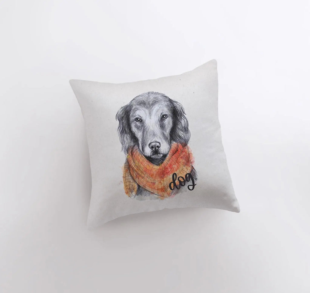 Dog | Pencil Sketch Dog | Pillow Cover | Gift for Dog Lover | Throw Pillow | Home Decor |  Pillow |   Dog Mom Gift | Dog Lover Gift UniikPillows