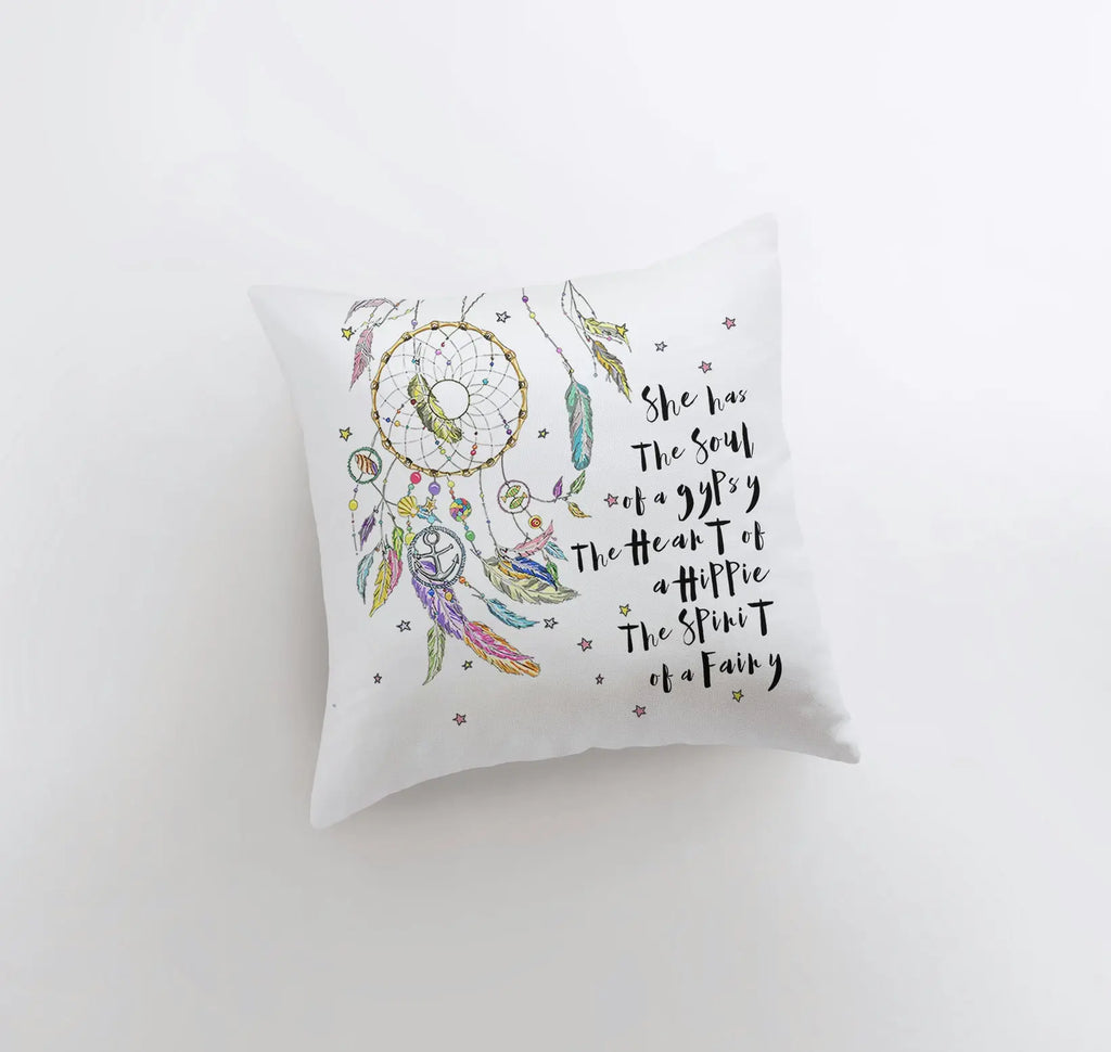 Dream Catcher | Pillow Cover | Throw Pillow | Boho Pillow | Home Decor | Spirit of Fairy | Famous Quotes | Motivational Quotes | Room Decor UniikPillows