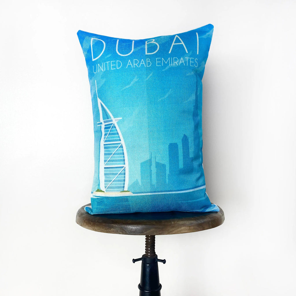 Dubai  | Adventure Time | 12x18 | Pillow Cover | Wander lust | Throw Pillow | Travel Decor | Travel Gift | Gift for Friend | Gifts for Women UniikPillows