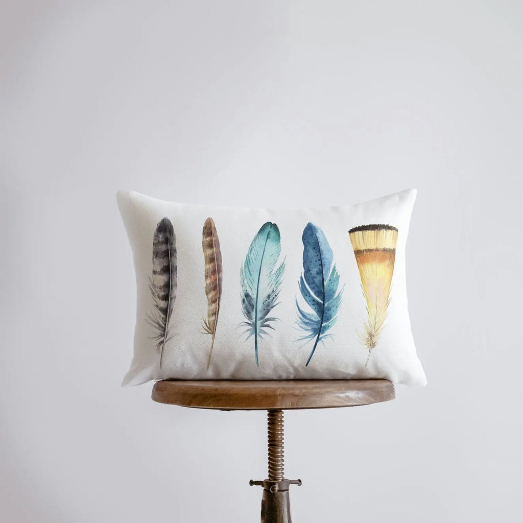 Feathers | Birds | 18x12 | Farmhouse Décor | Home Décor | Bird Lover | Feather Throw Pillows | Gift for her | Accent Pillow Covers | Gift UniikPillows