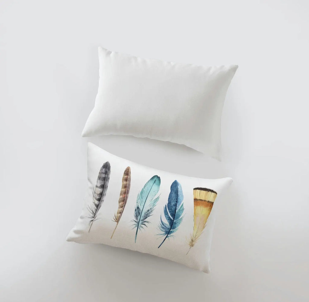 Feathers | Birds | 18x12 | Farmhouse Décor | Home Décor | Bird Lover | Feather Throw Pillows | Gift for her | Accent Pillow Covers | Gift UniikPillows