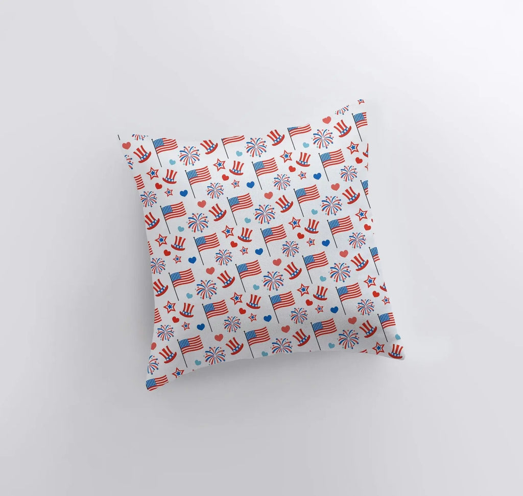 Flag Firework | Vintage Star | Pillow Cover | Throw Pillow | Home Decor | American | Gift Idea | Bedroom Decor | Room Decor | Fourth of July UniikPillows