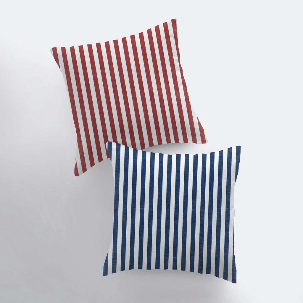 Fourth of July | Stripes | Pillow Cover | Memorial Gift | Throw Pillow | Home Decor | Freedom Pillow | Accent Pillow | Throw Pillows UniikPillows