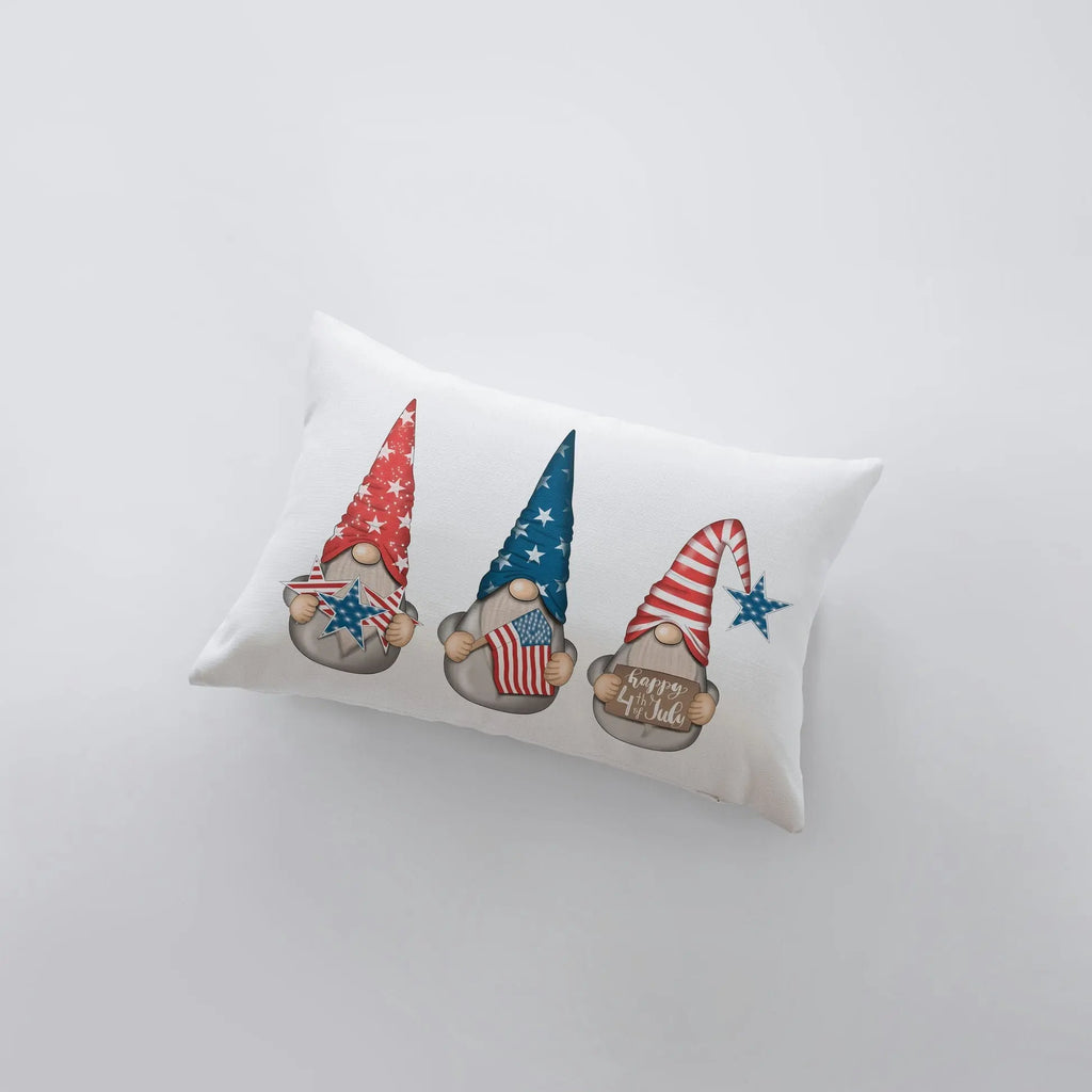 Fourth of July Gnome  | 18x12 |  Pillow Cover | Memorial Gift | Home Decor | Freedom Pillow | Decor | Throw Pillows | Bedroom Decor | 4th of July UniikPillows
