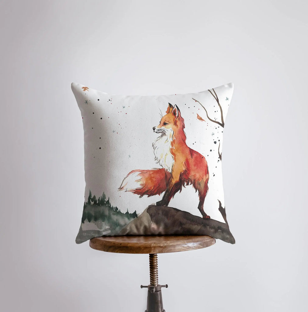 Fox | Animal | Pillow Cover | Farmhouse Decor | Home Décor | Best Pillow Covers | Soft Throw Pillows | Watercolor Animals UniikPillows