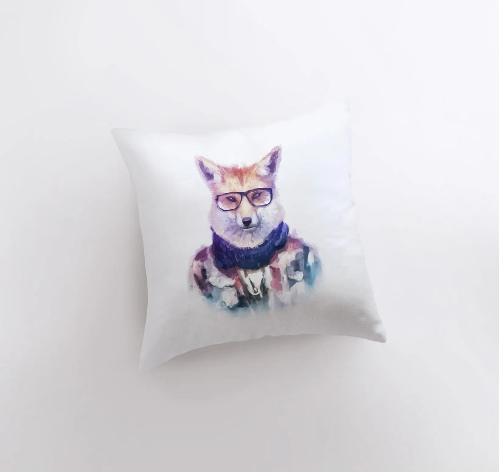 Fox | Hipster | Pillow Cover | Fox Decor | Throw Pillow | Home Decor | Snow | Wilderness | Forest | Cute Throw Pillows | Best Throw Pillows UniikPillows