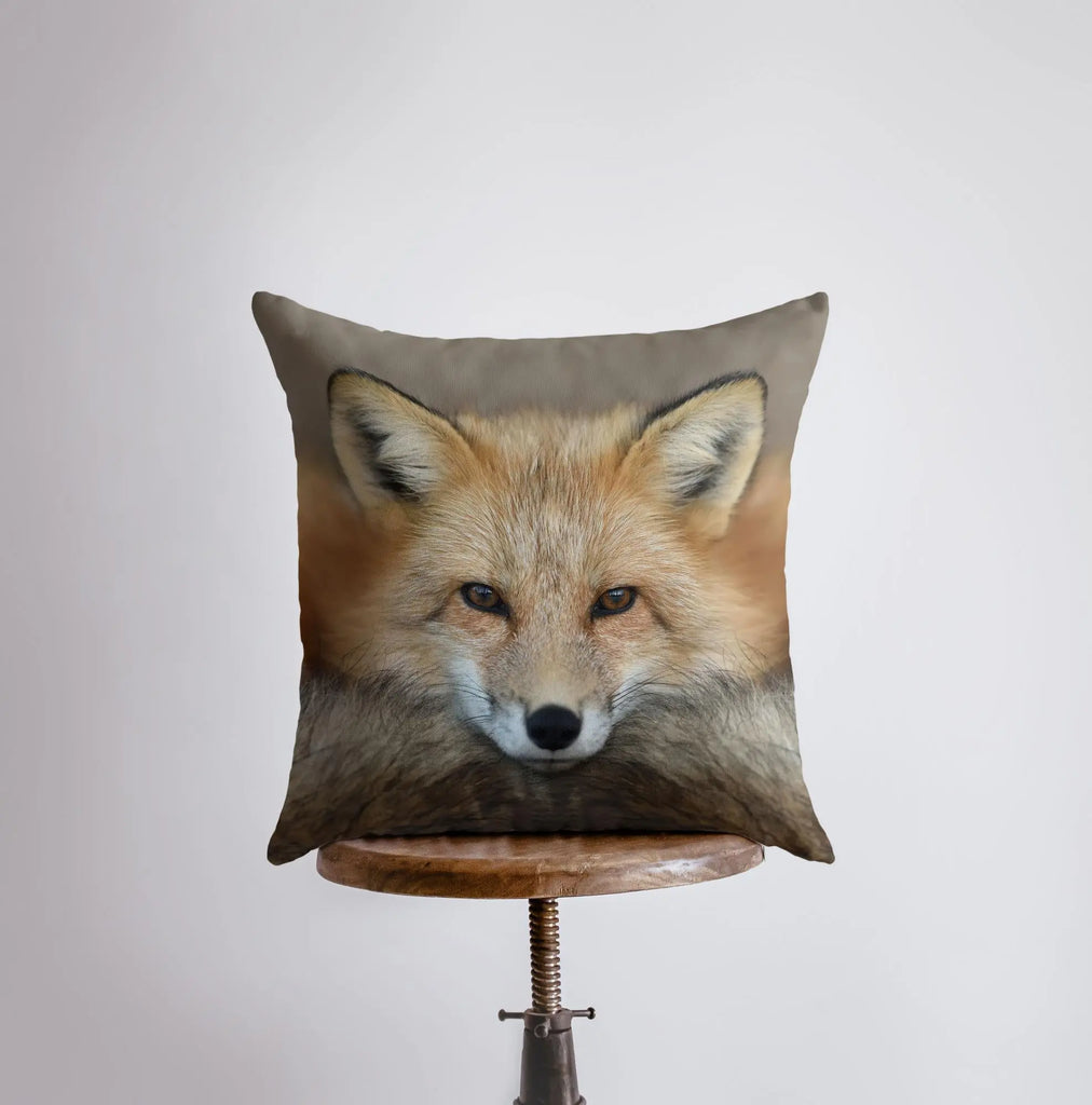 Fox Face | Pillow Cover | Fox Decor | Throw Pillow | Wilderness | Forest Animal | Animal Lover | Animals | Wild Animals | Throw Pillow UniikPillows