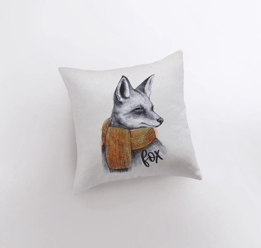Fox Hipster | Pillow Cover | Fox Decor | Throw Pillow | Wilderness | Forest Animal | Animal Lover | Wild Animals Print | Wild Animals Art UniikPillows