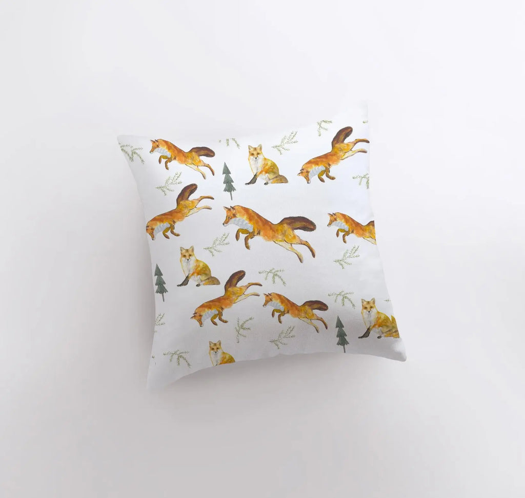 Fox's | Pattern | Pillow Cover | Fox Decor | Throw Pillow | Animal Lover | Fox Art | Animal Print Pillows For Couch | Unique Throw Pillow UniikPillows