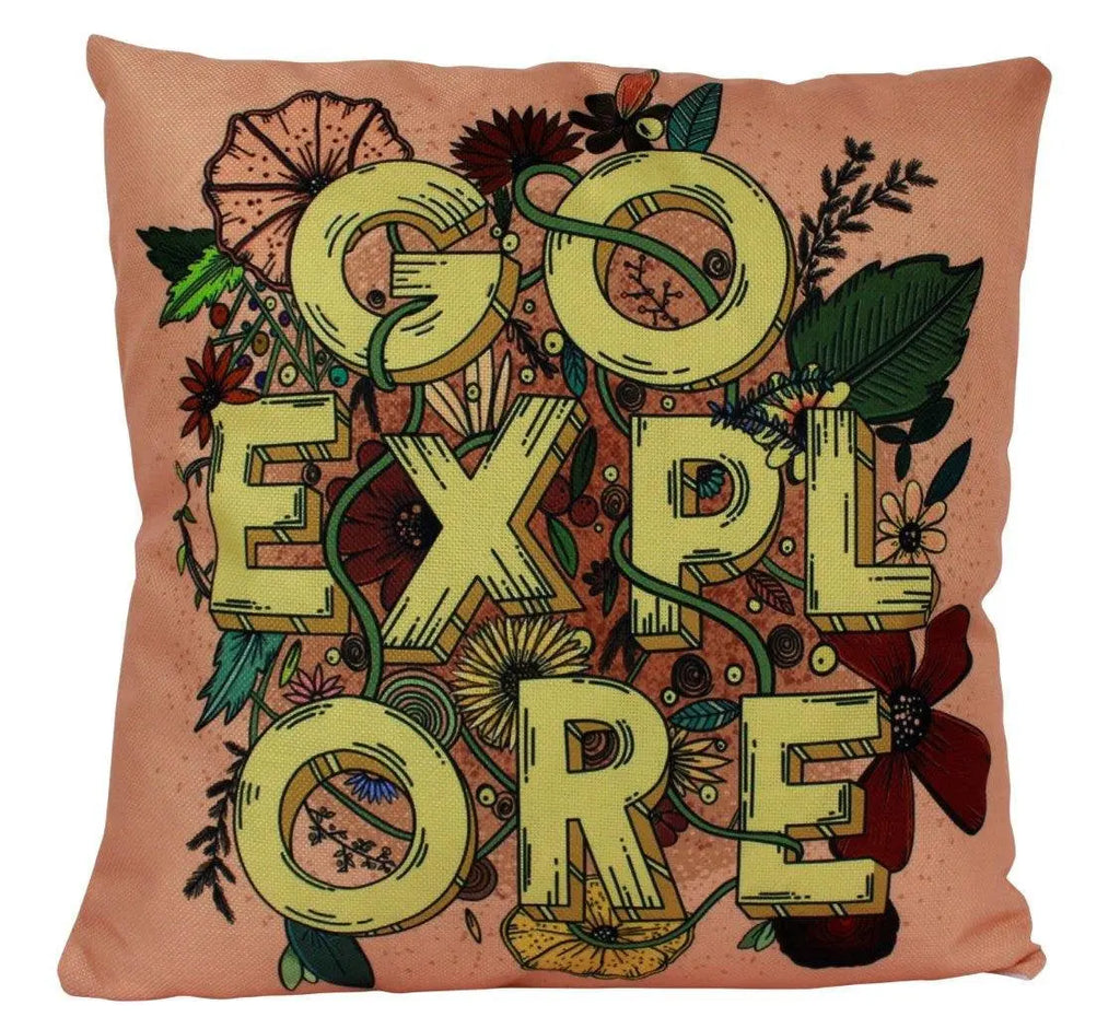 Go Explore | Wander Lust | Gifts for Travelers | Home Decor Ideas | Unique Friend Gift | Adventure Time | Throw Pillow | Travel Gifts UniikPillows
