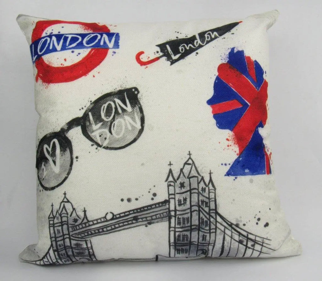 Great Britain | London England | Pillow Cover | Throw Pillow | Home Decor | London Bridge | Gifts for Travelers | Unique Friend Gift UniikPillows