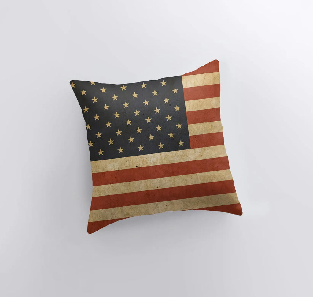 Grunge | American Flag | Pillow Cover | Throw Pillow | Home Decor | Decor Rustic | Flag Decor | Gift for Men | American Patriot | Gift Idea UniikPillows
