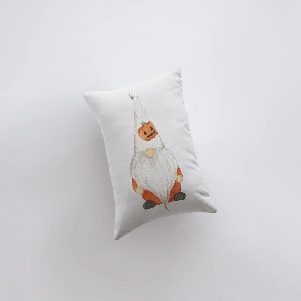 Halloween Gnome with Jack-o-Lantern Pillow | Gnome Decor | 12x18 | Pillow Cover | Modern Farmhouse | Lumbar Pillow | Sofa Pillows | Her Gift UniikPillows