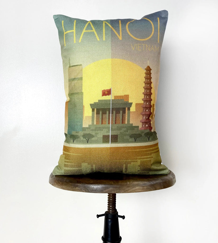 Hanoi | Adventure Time | 12x18 | Pillow Cover | Wander lust | Throw Pillow | Travel Decor | Travel Gifts | Gift for Friend | Gifts for Women UniikPillows