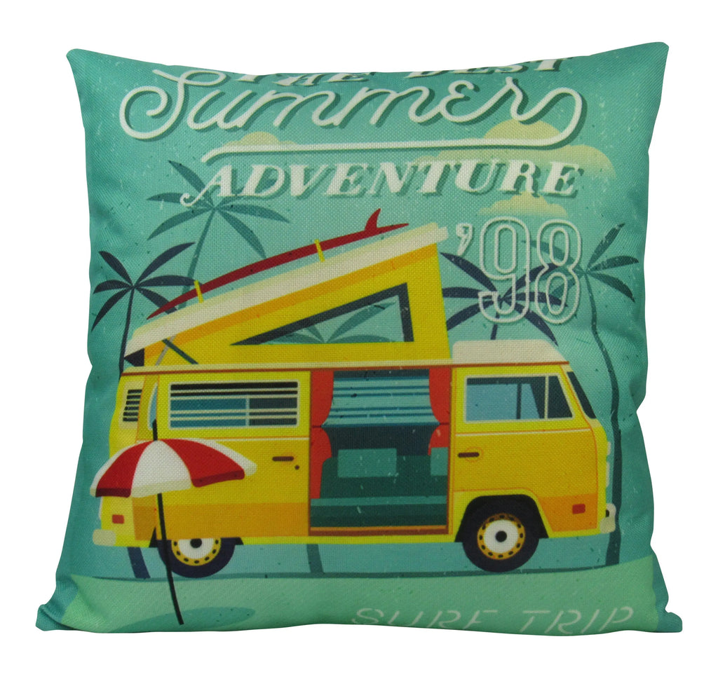 Happy Camper | Yelllow | Pillow Cover | Camper Decorations | Throw Pillow | Vintage Camper | Camper Gifts | Camper Decor | Gift Ideas UniikPillows