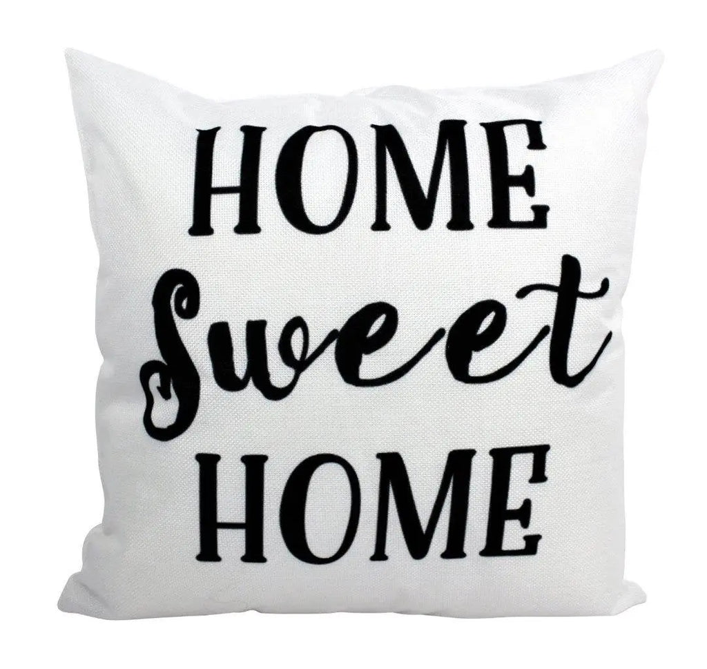 Home Sweet Home | Pillow Cover | 16 x 16 | Home Decor | Primitive Decor | Farmhouse | Rustic | Farmhouse Decor | Throw Pillows | Mom Gift UniikPillows