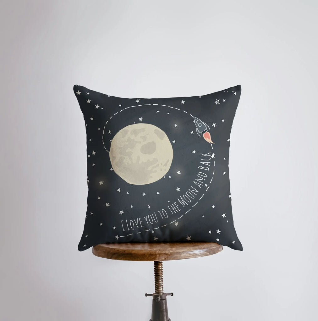 I love You to the Moon and Back | Pillow Cover | Home Decor | Throw Pillow | Famous Quotes | Motivational Quotes | Bedroom Decor UniikPillows