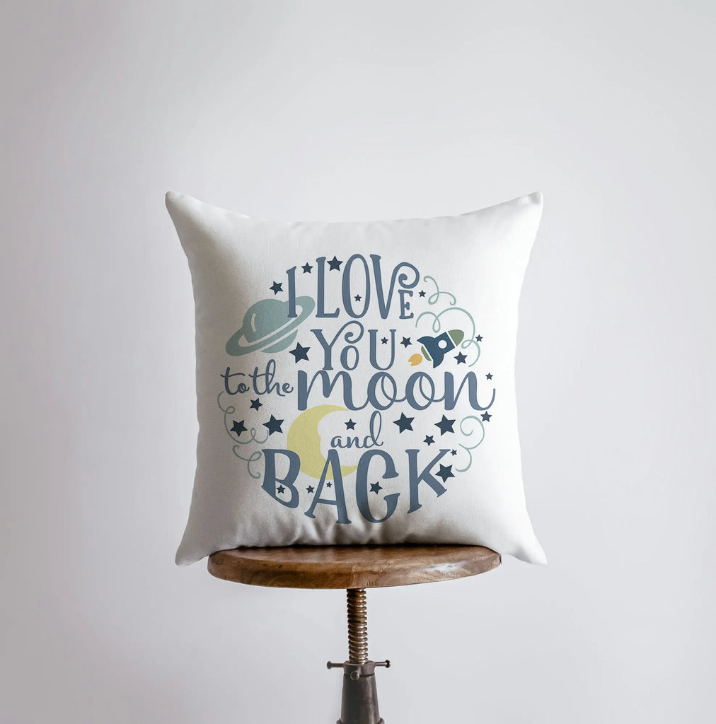 I love You to the Moon and Back | Pillow Cover | Home Decor | Throw Pillow | Valentines Day Gift for Her | Valentines Gift for Him UniikPillows