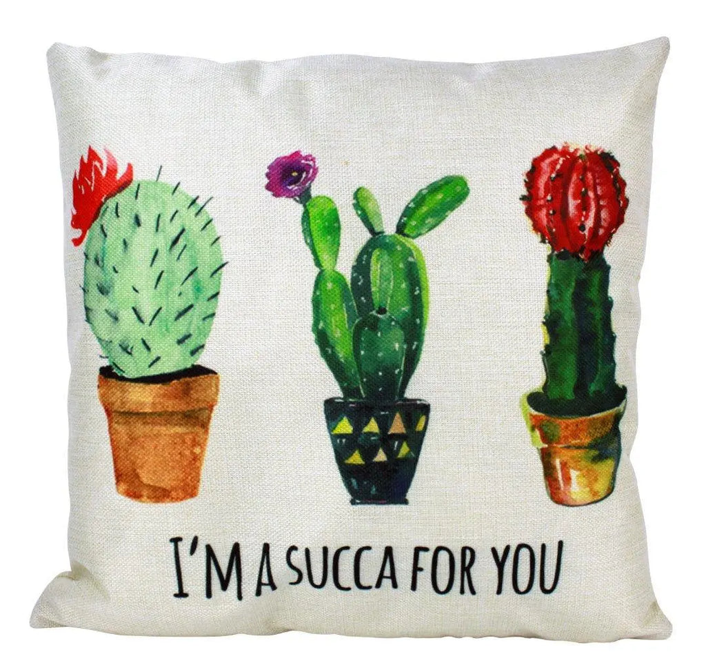 I'm a Succa for You Cactus Pillow Cover | Cactus Pillow Cover | Cactus Pillow | South Western | Throw Pillow | Room Decor | Home Decor UniikPillows