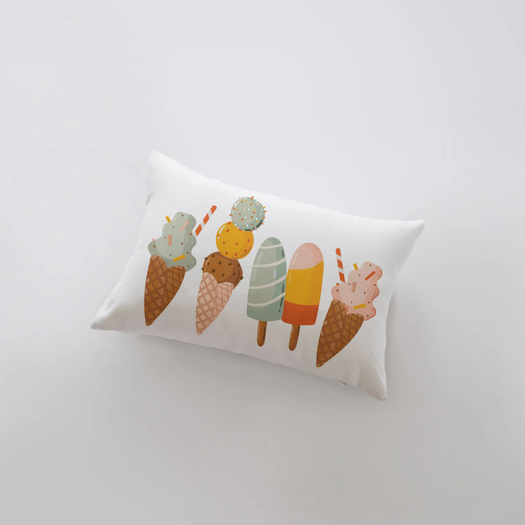 Ice Cream Cones | 18x12 | Repeat Pattern | Pool Decor | Summer Decor | Ice Cream Cone | Pillow Cover | Home Decor | Throw Pillows |Gift idea - UniikPillows