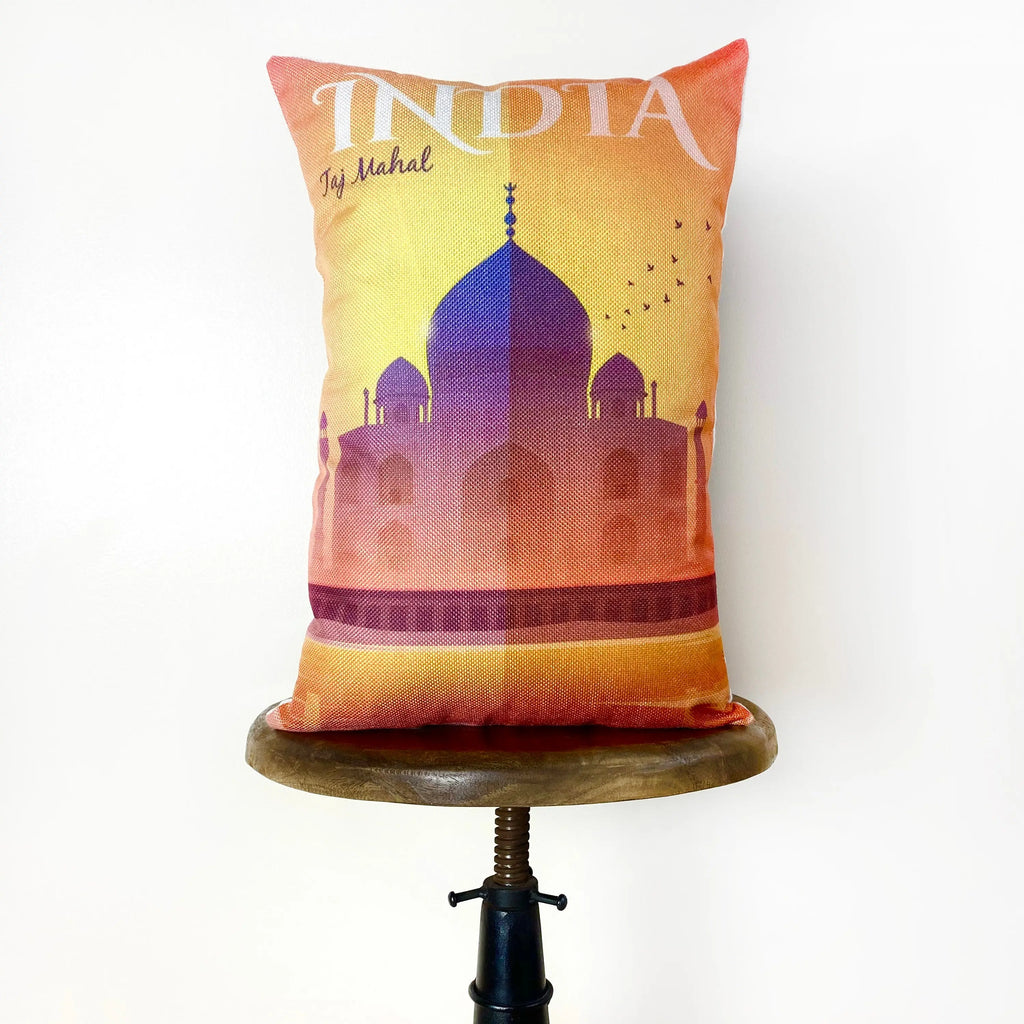 India | Adventure Time | 12x18 | Pillow Cover | Wander lust | Throw Pillow | Travel Decor | Travel Gifts | Gift for Friend | Gifts for Women UniikPillows