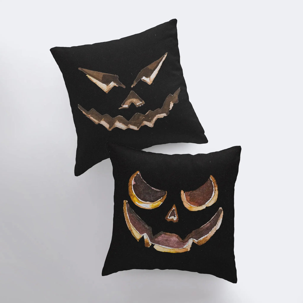 Jack O Lantern Dark Pillow Cover | Fall Décor | Halloween Pillows | Halloween Décor | Fall Throw Pillows | Cute Throw Pillows UniikPillows
