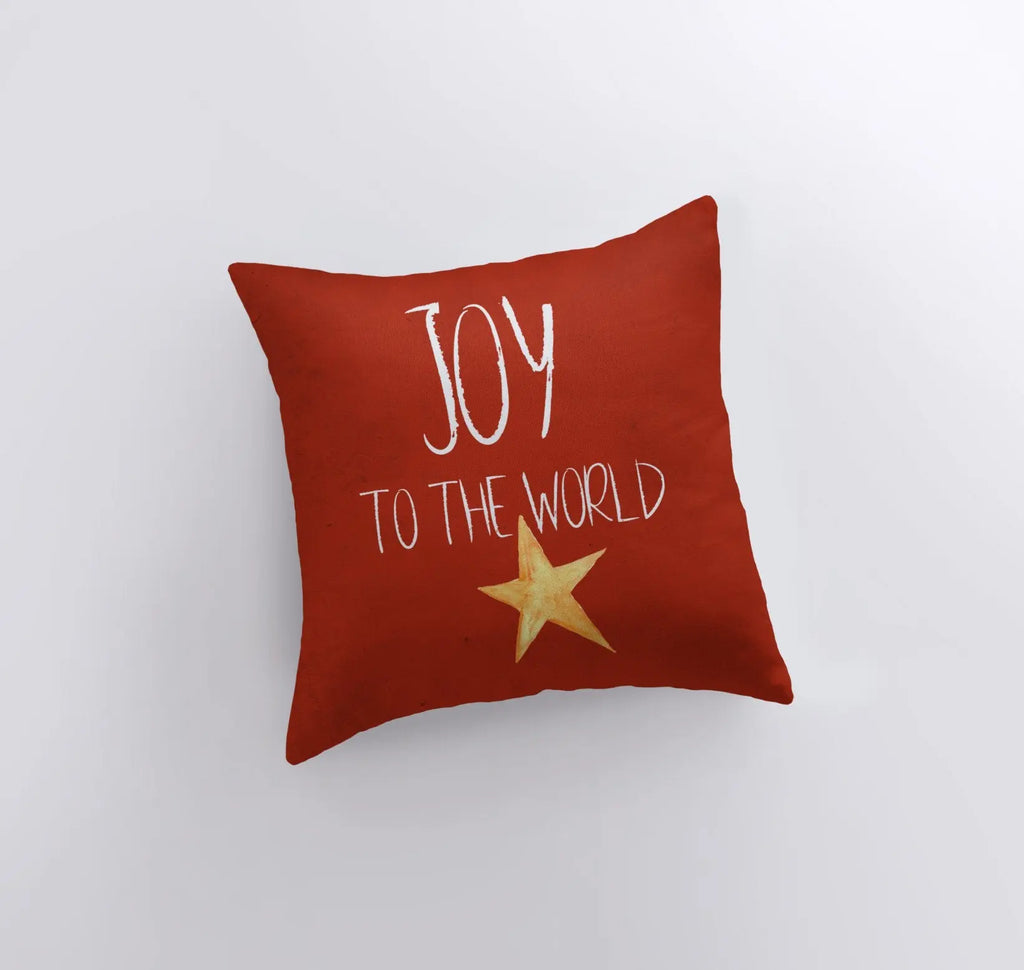 Joy to the World | Red Throw Pillow | Home Decor | Christmas Pillow Cover | Christmas Décor | Red Throw Pillow | Luxury Home Decor | Mom Gift UniikPillows