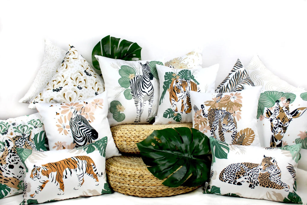 Leopard | Leopard Decor | Leopard Print | Leaves | Decorative Pillows | Mom Gift | Home Decor | Room Decor | Bedroom Decor | Throw Pillows UniikPillows