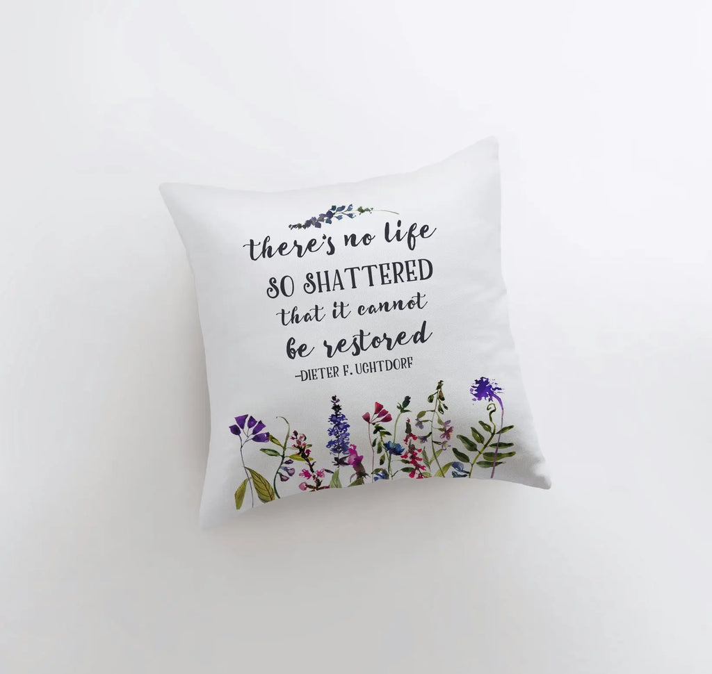 Life Restored | Pillow Cover | Inspirational Decor | Have Courage | Encouragement Gift | Be Courageous | Home Decor | Throw Pillow UniikPillows